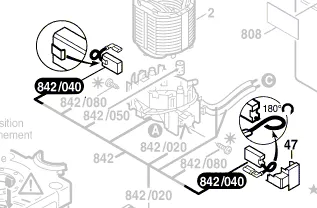 Jeu de balais charbon réf. 1 617 014 122 BOSCH
